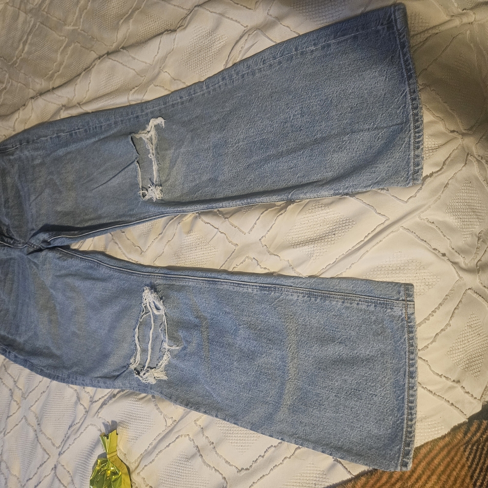 American Eagle Outfitters Blue Flare Wide Leg Jeans